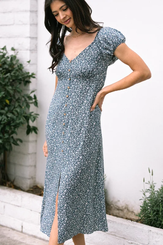 Exclusive Online Offer Whitney Floral Buttoned Dress