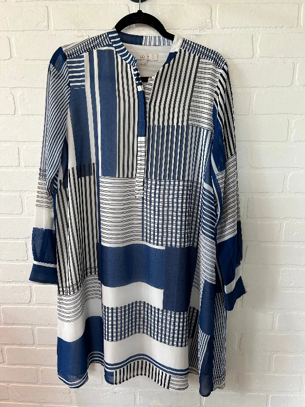 Best Bargains Blue & White Dress Work Loft, Size M