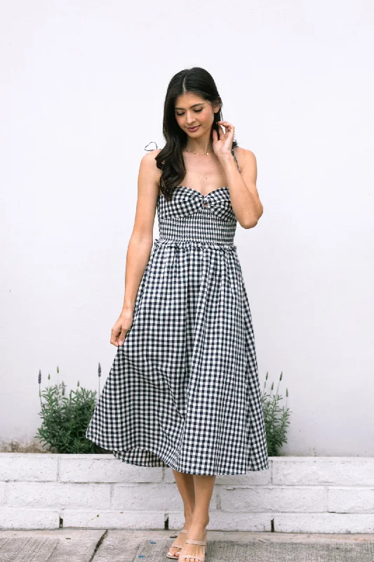 Exclusive Deal Janice Gingham Midi Dress