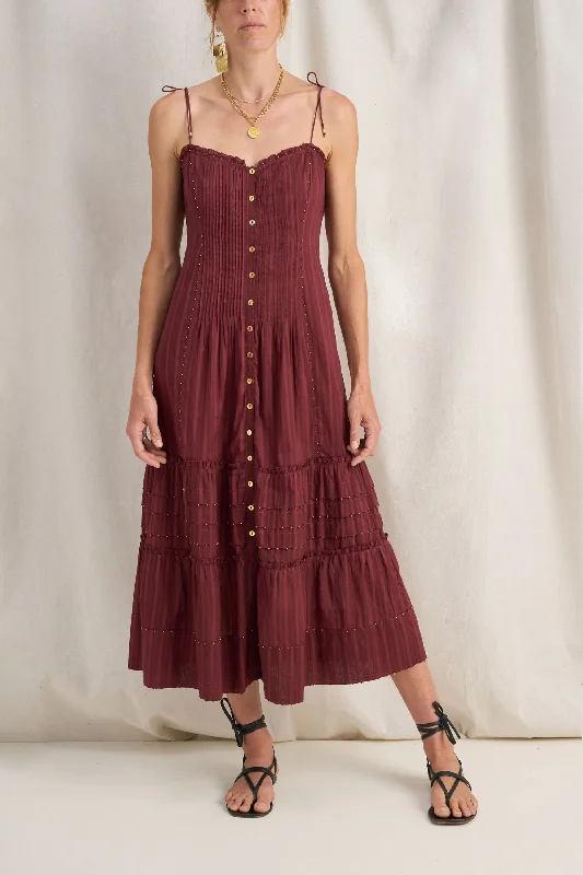 Discount Deals Penelope Mahogany Slim Fit Sundress