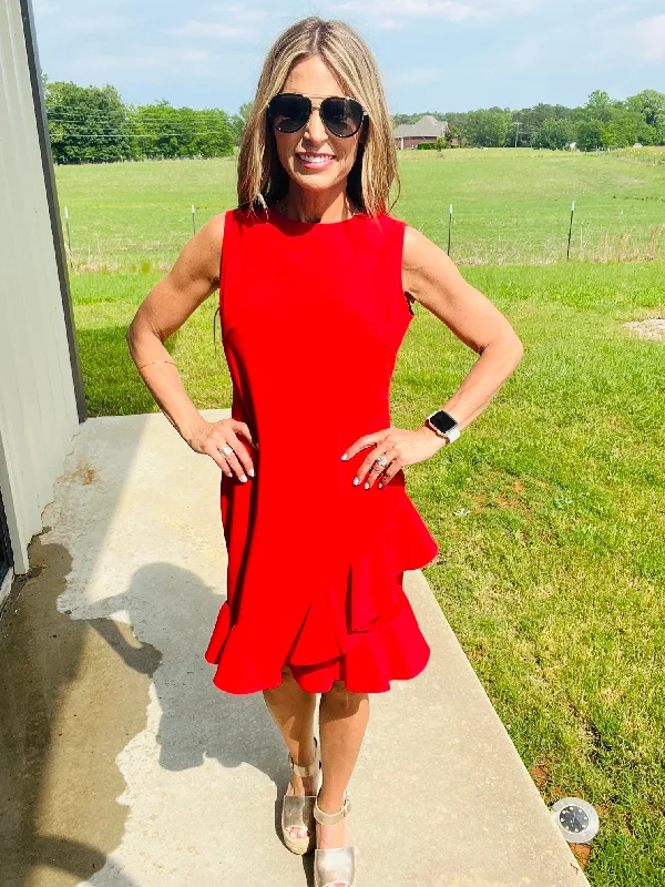 Stock Clearance RED COSTA GIRL DRESS--LAST CHANCE SALE