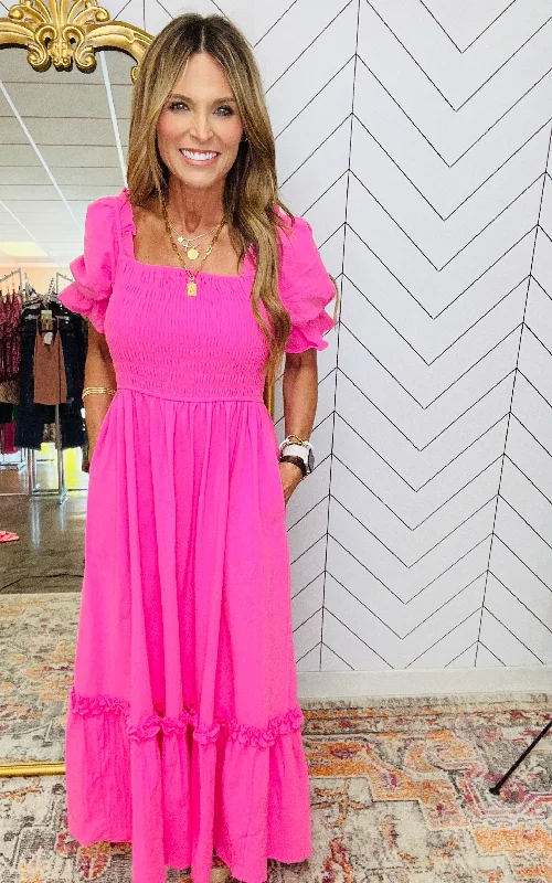 Deal Frenzy GORGEOUS COAST DRESS- PINK