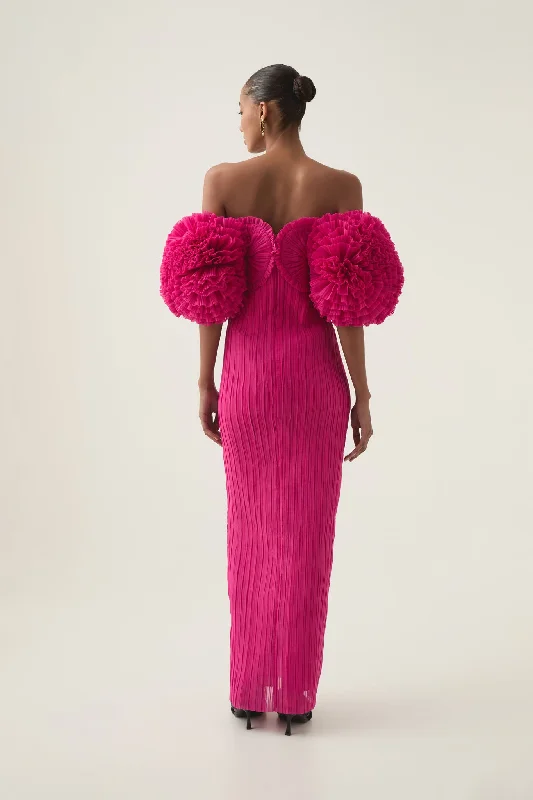 Super Deal Crystallise Pleated Gown