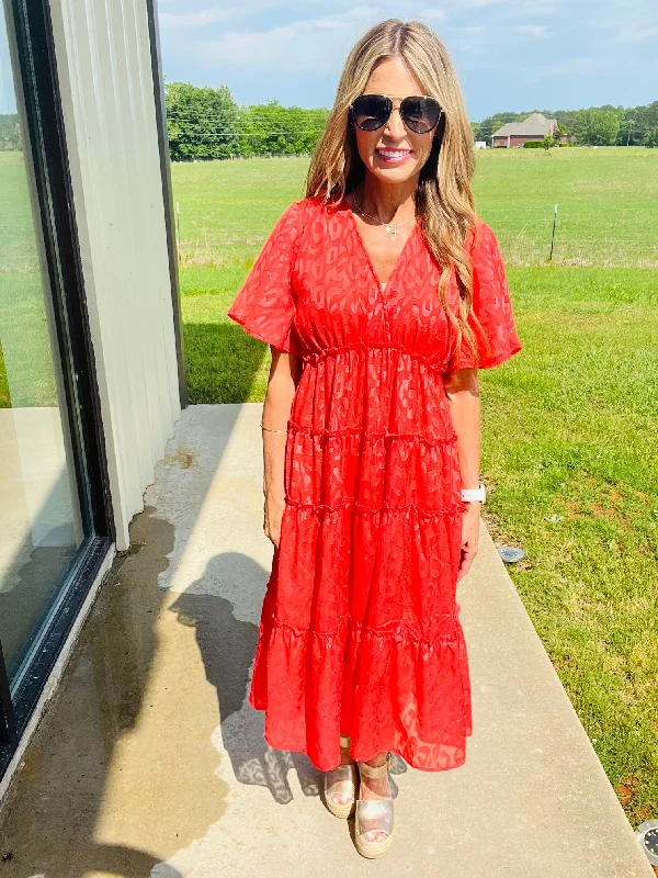 Shop and Save ROAD TRIPPING DRESS- POPPY RED