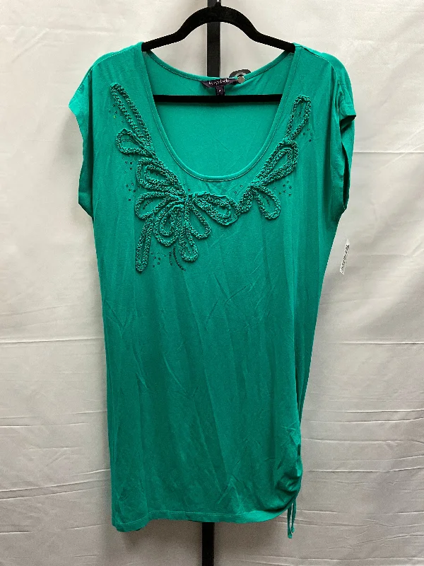 Price Cut Green Dress Casual Midi Long Tall Sally, Size M