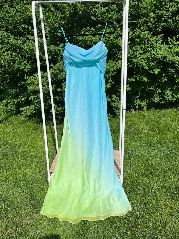New Markdowns Vintage Spaghetti Straps Chiffon Long Party Dress,DP1841