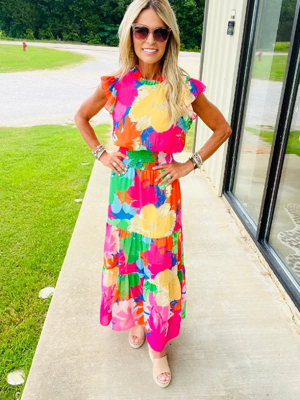 Deal Mania GO TROPICAL MAXI DRESS