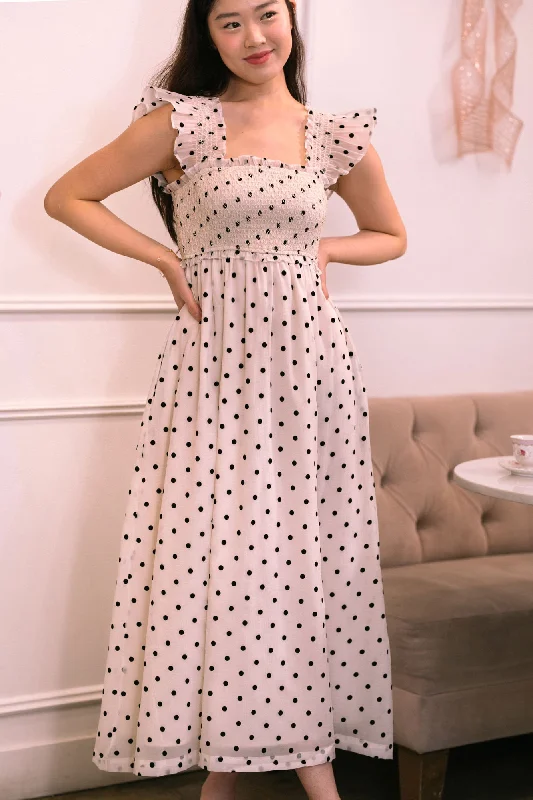 Customer Appreciation Sale Rosario Dotted Midi Dress