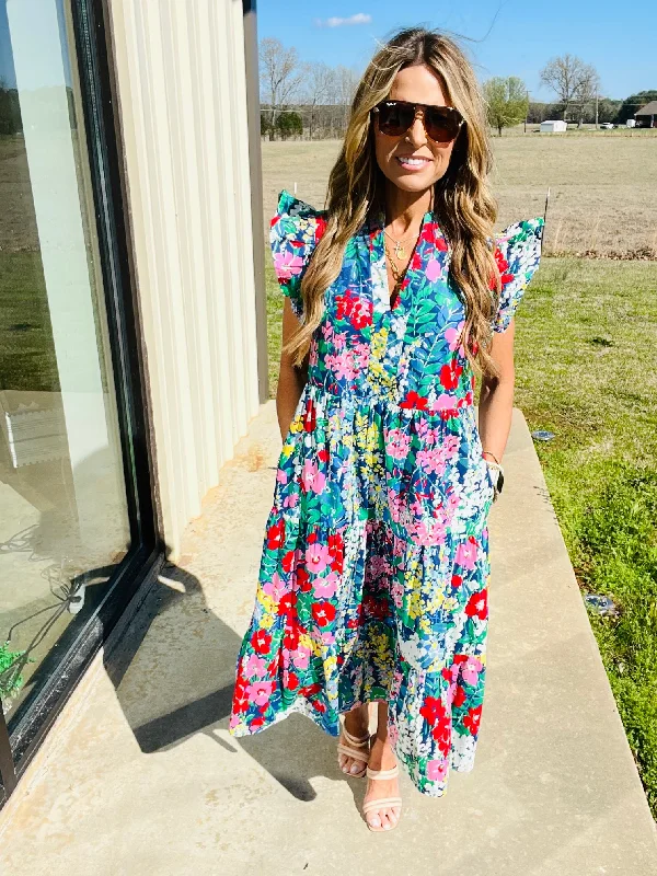 Year-End Clearance LOOKING FOR YOU DRESS- NAVY