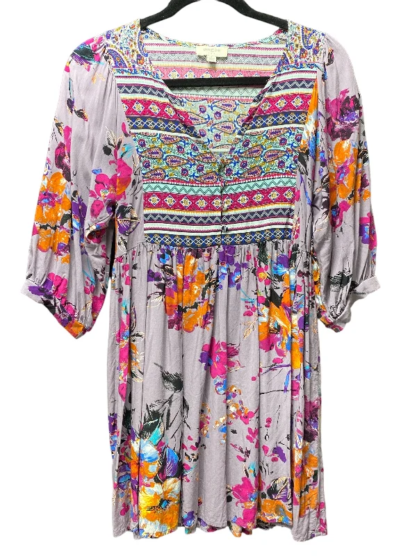 Deal Mania Purple Dress Casual Short Umgee, Size S