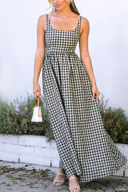 Huge Savings Dani Gingham Maxi Dress