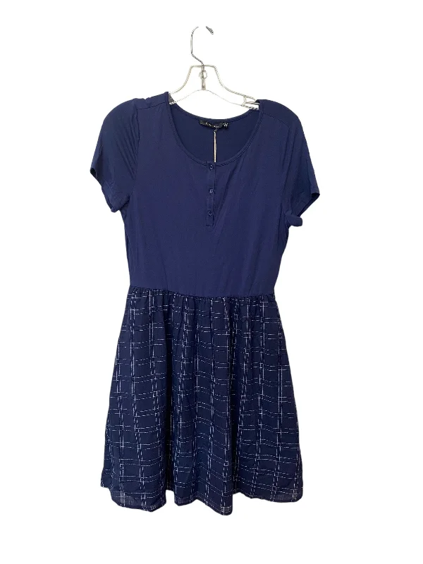 Blowout Sale Navy Dress Casual Short Doe & Rae, Size S