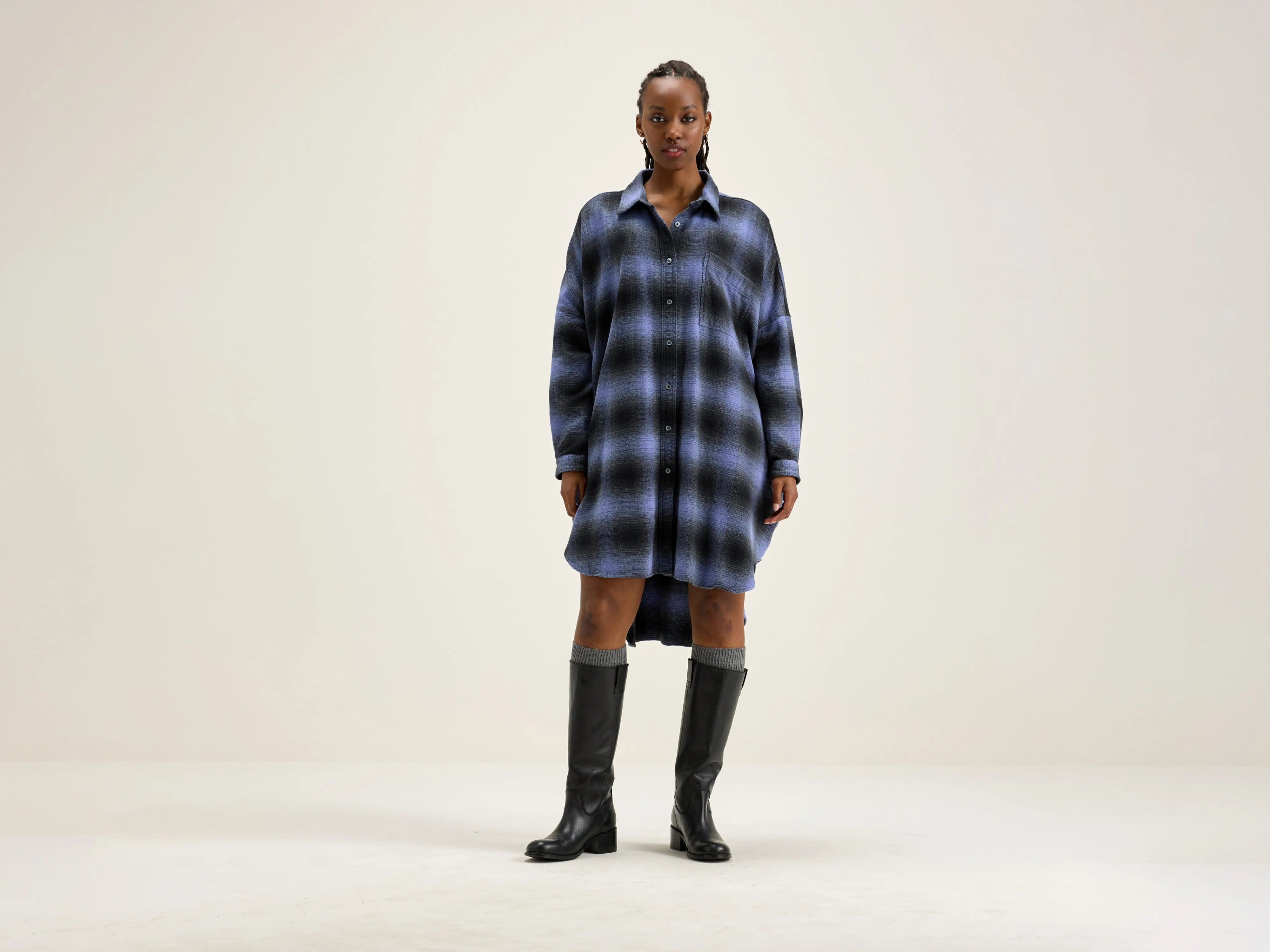Factory Direct Sale Genk shirt dress (242 / W / CHECK N)