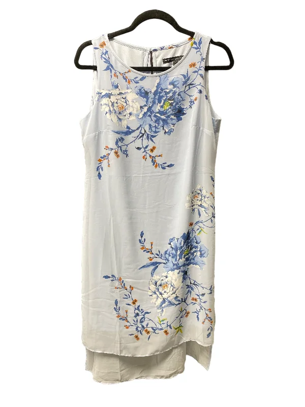 Super Deal Floral Print Dress Casual Short White House Black Market, Size S