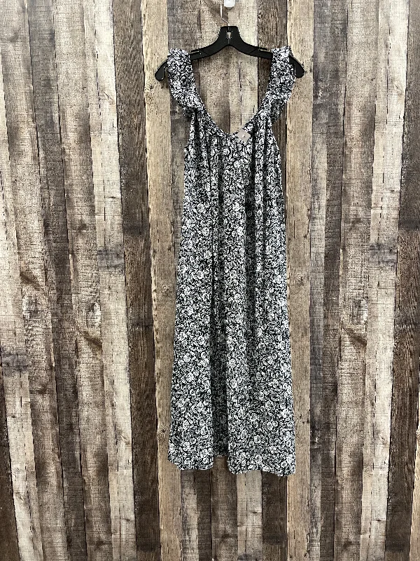 Lowest Prices Black & White Dress Casual Midi Loft, Size S