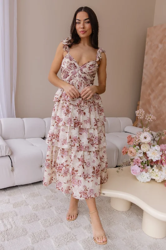 Customer Appreciation Sale Bria Mauve Floral Print Dress