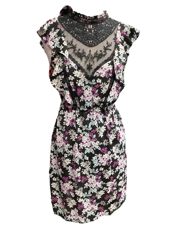 Super Sale Floral Print Dress Casual Short Express, Size Xs
