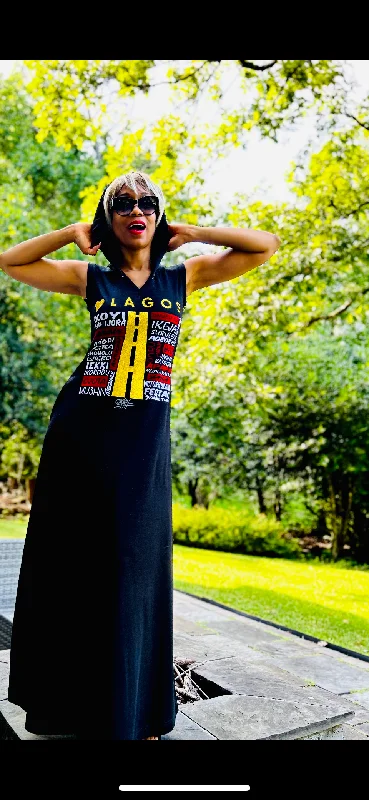 Holiday Sale Gold Glitter ❤️LAGOS Maxi Dress, Sequined Hood Detail