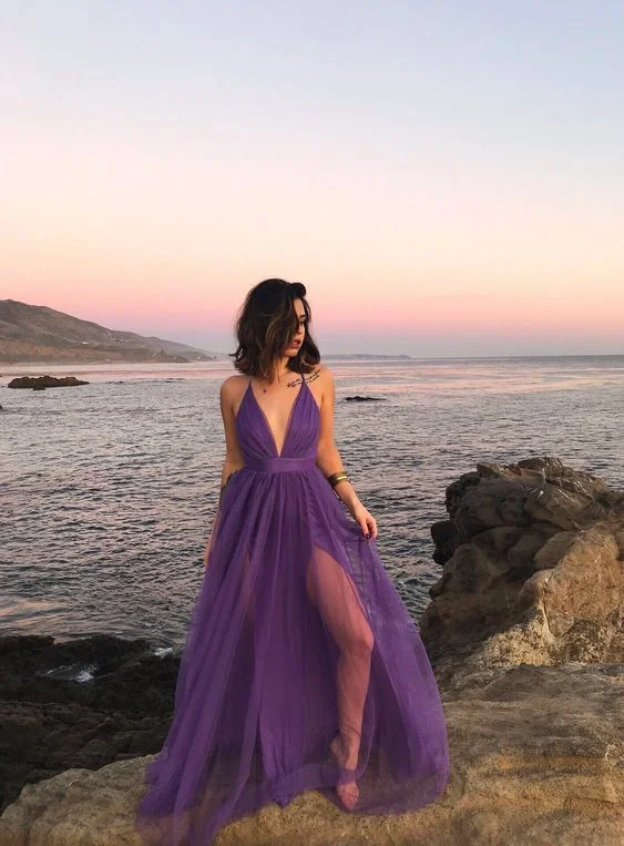 Can't Miss Purple prom dresses for women party sexy evening dresses Prom Dress,DS4621