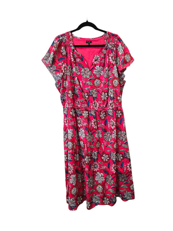 TIME-Limited Offer Floral Print Dress Casual Midi Talbots, Size 2x