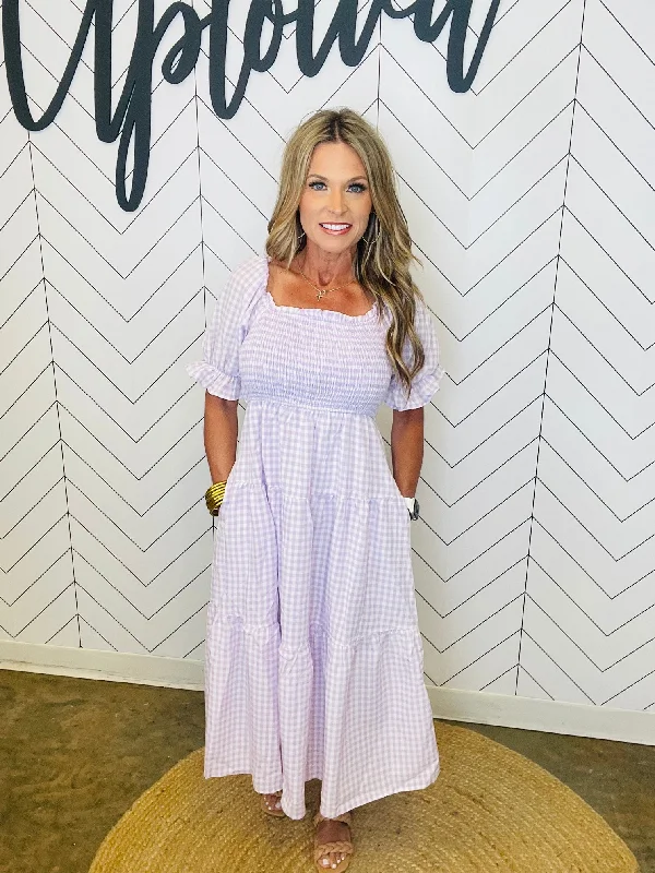 Seasonal Sale Purple Gingham Dress--FLASH SALE ***FINAL SALE