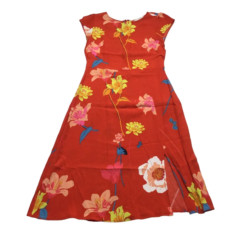 Discount Deals Red & Yellow Dress Casual Short Loft, Size 2petite