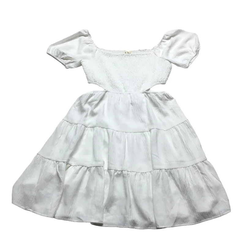 Special Buy White Dress Casual Short Peach Love Cream California, Size L