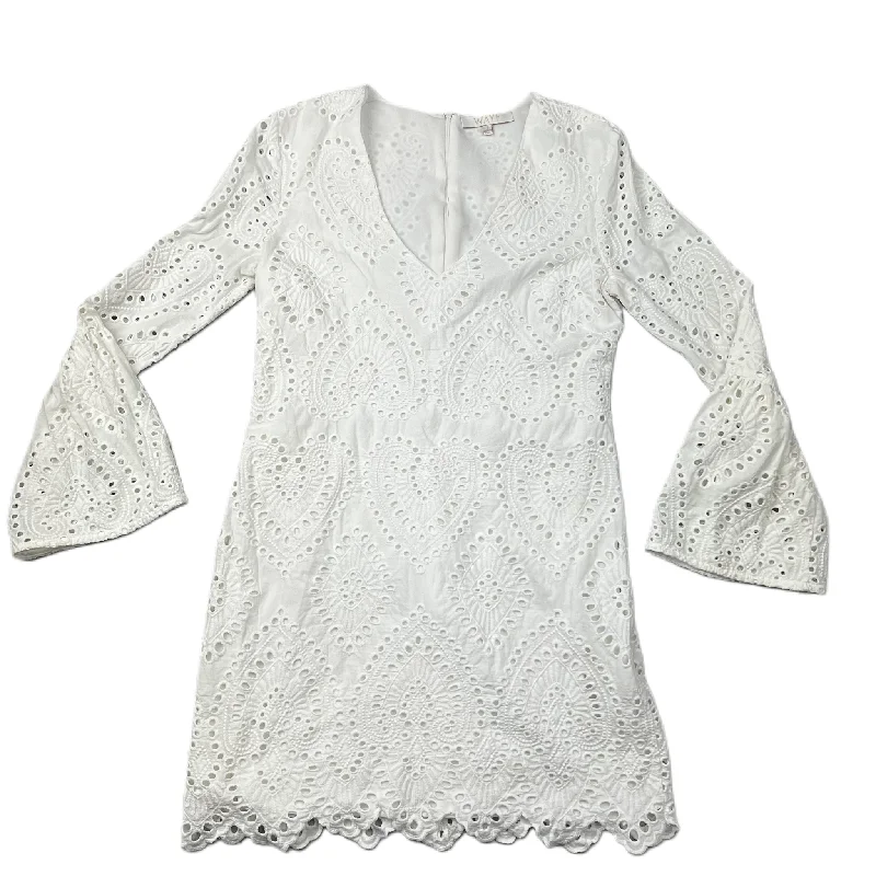 Savings Spectacular White Dress Casual Midi By Wayf, Size: S