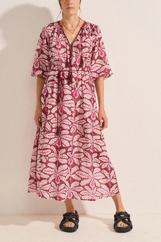 Lowest Price Priam Fuchsia Orchid Print Caftan