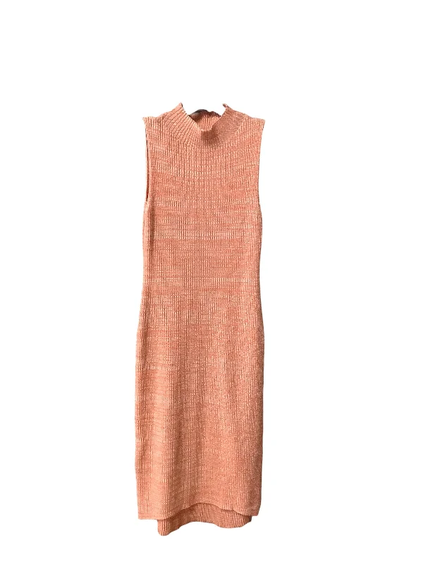 Customer Appreciation Sale Orange Dress Casual Midi Daily Practice By Anthropologie, Size M