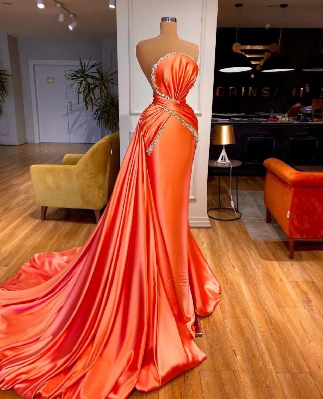 New Deals vestidos de gala, orange prom dresses, beaded prom dresses, mermaid prom dress, strapless prom dresses,DS4946 New Deals vestidos de gala, orange prom dresses, beaded prom dresses, mermaid prom dress, strapless prom dresses,DS4946