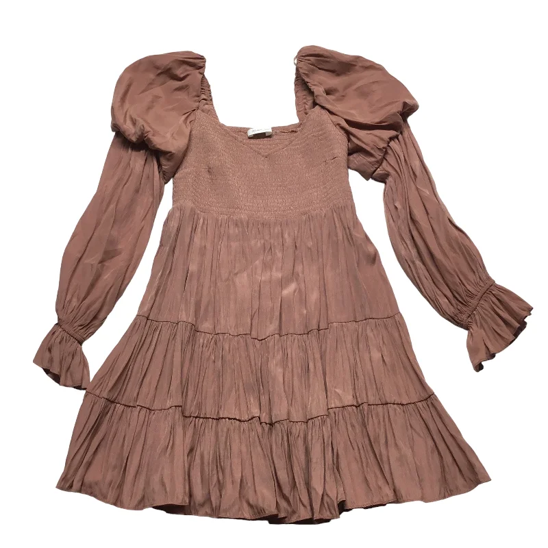 Grand Opening Sale Taupe Dress Casual Short Mustard Seed, Size L