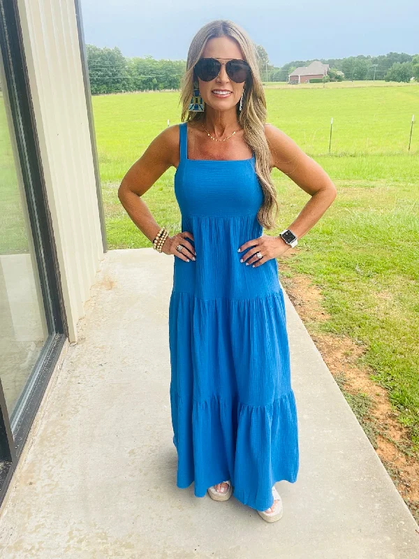 Epic Deals SHORT OF BLUE MIDI DRESS