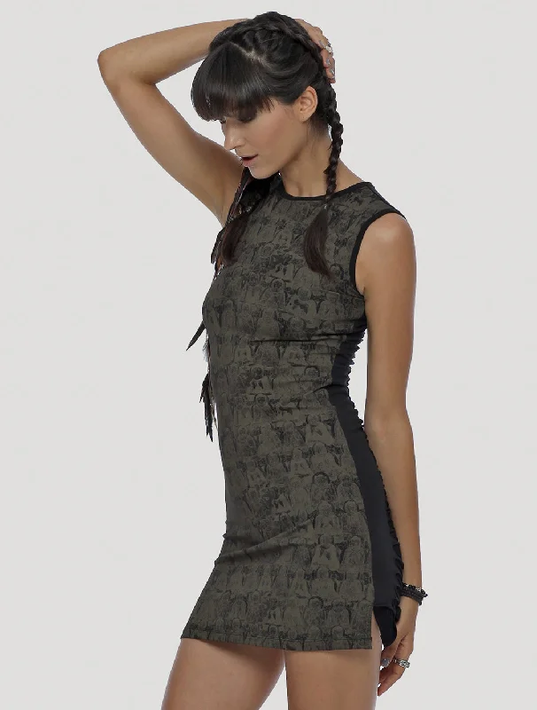 Midnight Madness Tangka Braided Mini Dress
