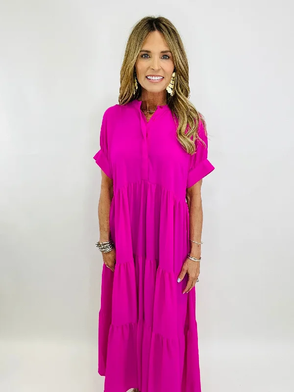 Midnight Madness SMALL TRIP MIDI DRESS