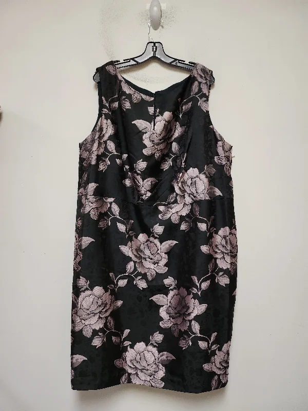 Don't Miss Floral Print Dress Casual Midi Talbots, Size 3x