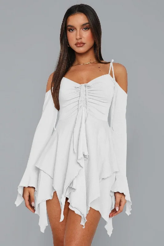 Price Rollback WOMEN SEXY SPAGHETTI STRAP LAYERED HEM MINI DRESS