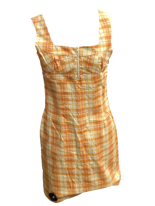 Fantastic Offers Plaid Pattern Dress Casual Short Clothes Mentor, Size M