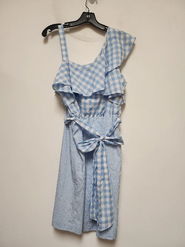 Weekend Deal Blue & White Dress Casual Short Calvin Klein, Size Xl