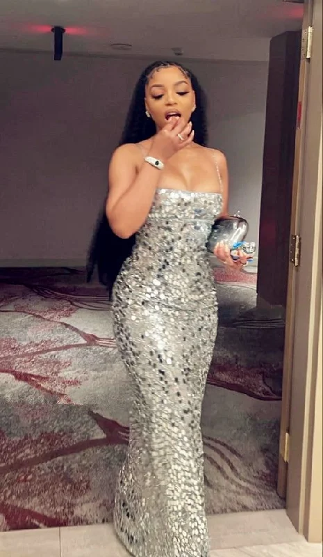 Today Only modern mermaid evening dresses long women black girl prom dress,DS4927