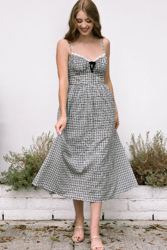 New Markdowns Gia Plaid Sweetheart Dress