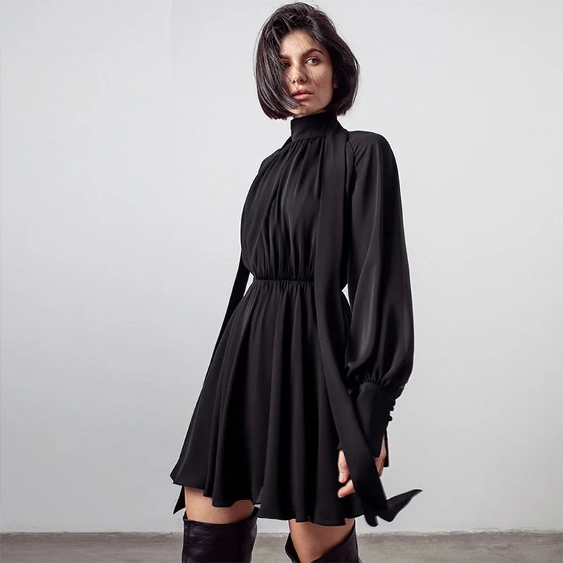 Epic Deals Awakecrm Chiffon High Waist Sexy Dress For Women Elegant Fashion British Style Bow Knot Lace Up Regular A-LINE Office Lady Dresses Spring Epic Deals Awakecrm Chiffon High Waist Sexy Dress For Women Elegant Fashion British Style Bow Knot Lace Up Regular A-LINE Office Lady Dresses Spring