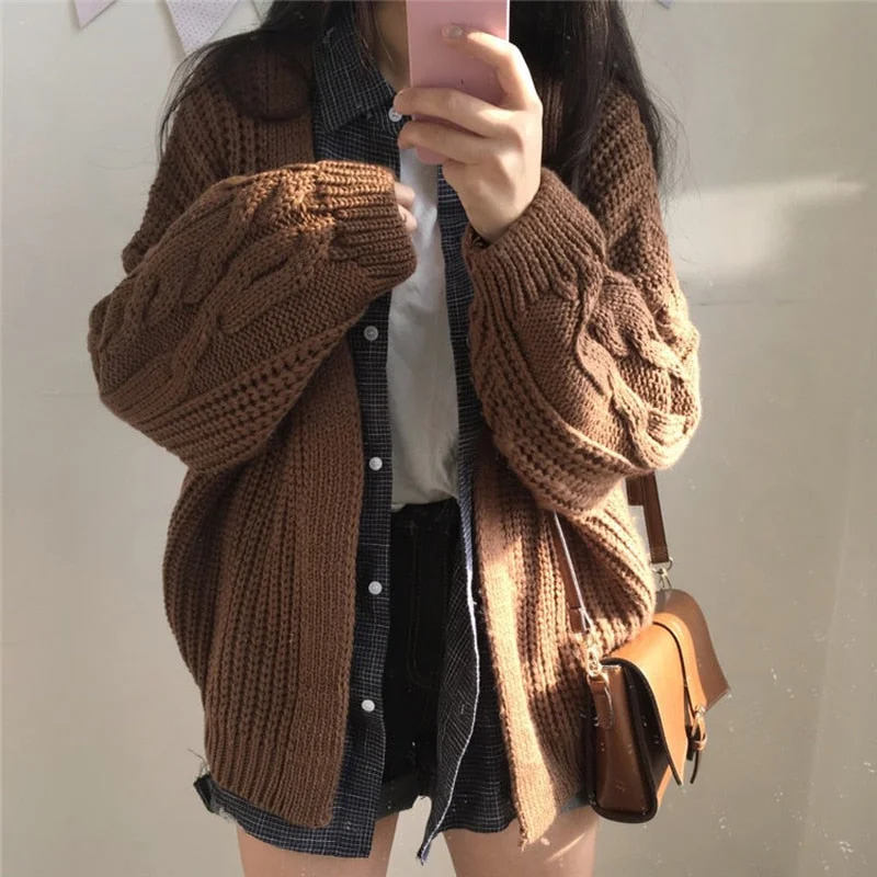 Crazy Deals Awakecrm JOSKAA Thick Women Cardigans Sweater Loose Twisted Autumn Oversize Ladies Knit Coat Casual Chic Winter Warm Female Sweater Crazy Deals Awakecrm JOSKAA Thick Women Cardigans Sweater Loose Twisted Autumn Oversize Ladies Knit Coat Casual Chic Winter Warm Female Sweater