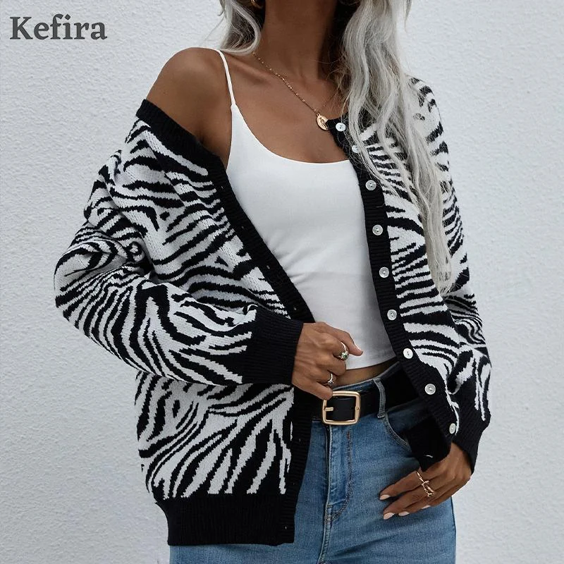 Extra Discounts Awakecrm Christmas Gift Kefira Autumn Fashion Zebra Striped Cardigan Women Sweater Long Sleeve O Neck Button Black Street Knitted Cardigans Winter Extra Discounts Awakecrm Christmas Gift Kefira Autumn Fashion Zebra Striped Cardigan Women Sweater Long Sleeve O Neck Button Black Street Knitted Cardigans Winter