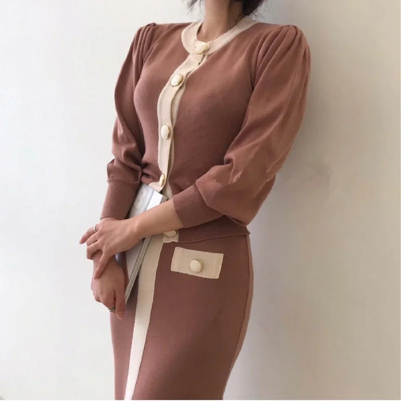 Bonus Savings Awakecrm Christmas Gift New Autumn Winter 2 Pieces Set Women Vintage Knitted Pullover Sweater Cardigans + Slim Woman Office Midi Knit Skirts Suits Bonus Savings Awakecrm Christmas Gift New Autumn Winter 2 Pieces Set Women Vintage Knitted Pullover Sweater Cardigans + Slim Woman Office Midi Knit Skirts Suits