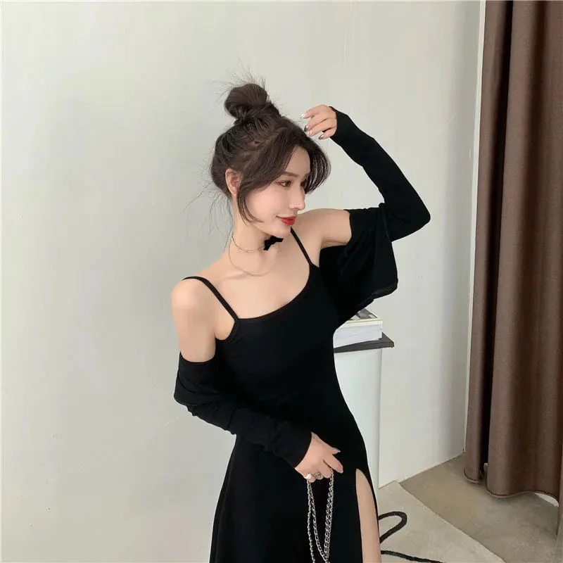black cardigan
