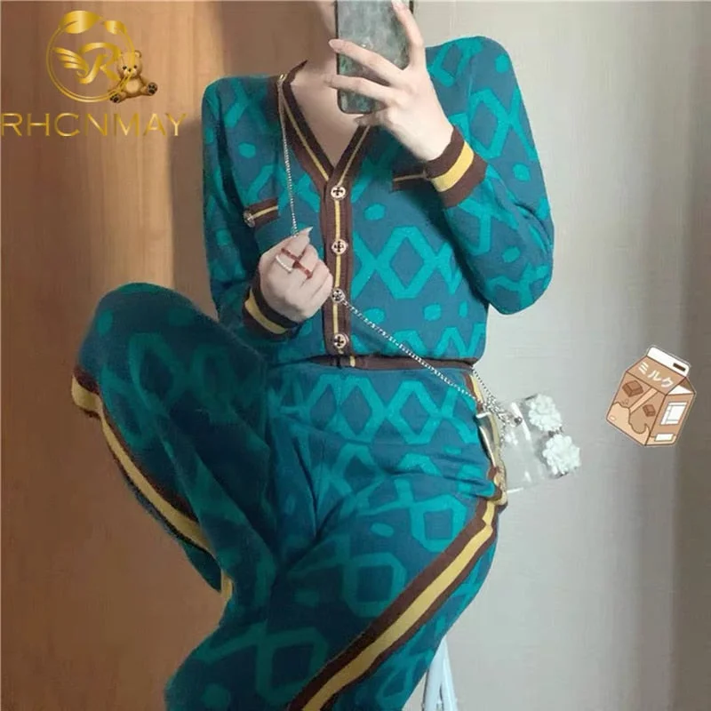 Can't Miss Awakecrm Christmas Gift Vintage Sweater 2 Piece Set Women Cardigan Sweaters Knit Top + High Waist Wide-leg Pants Casual Oversized Sweater Trousers Suits Can't Miss Awakecrm Christmas Gift Vintage Sweater 2 Piece Set Women Cardigan Sweaters Knit Top + High Waist Wide-leg Pants Casual Oversized Sweater Trousers Suits