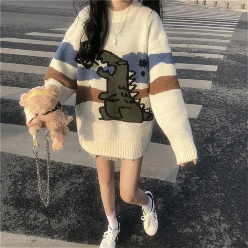 Crazy Deals Awakecrm Christmas Gift Women Cartoon Knitted Sweater Autumn Winter Casual Round Neck Long Sleeve Pullovers Female Loose Jumper Tops Oversized Sweaters Crazy Deals Awakecrm Christmas Gift Women Cartoon Knitted Sweater Autumn Winter Casual Round Neck Long Sleeve Pullovers Female Loose Jumper Tops Oversized Sweaters