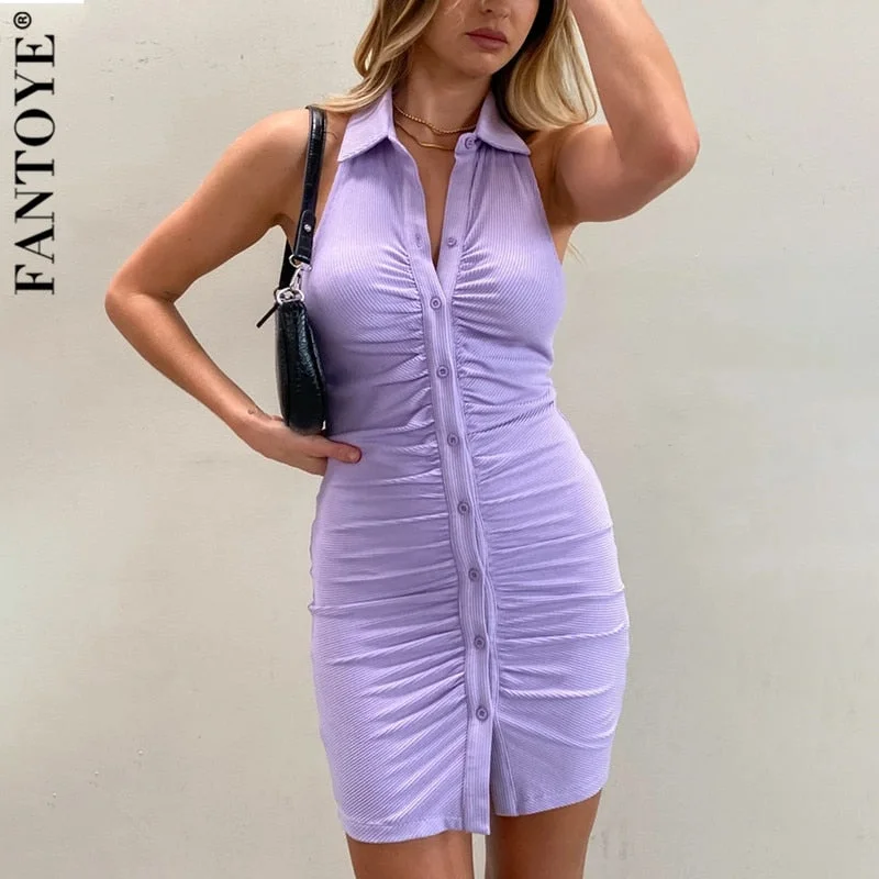 Savings Event Awakecrm Black Backless Halter Ruched Mini Dress Women Elegant Sleeveless Women Dress Skinny Spring Single Breasted Vestido Savings Event Awakecrm Black Backless Halter Ruched Mini Dress Women Elegant Sleeveless Women Dress Skinny Spring Single Breasted Vestido