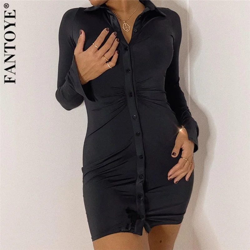 Act Fast Awakecrm Black Ruched Split Long Sleeve Shirt Dress Women Turn-down Collar Buttons Bodycon Mini Dress Sexy Slim Vestidos Hot Act Fast Awakecrm Black Ruched Split Long Sleeve Shirt Dress Women Turn-down Collar Buttons Bodycon Mini Dress Sexy Slim Vestidos Hot
